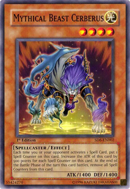 Mythical Beast Cerberus SD6-EN002 card from Structure Deck: Spellcaster's Judgment