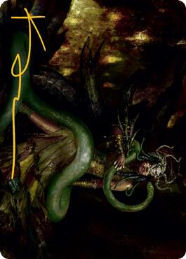 Saryth, the Viper's Fang Art Card (Gold-Stamped Signature) 53 card from Art Series: Innistrad: Midnight Hunt