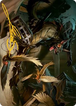 Wing Shredder Art Card (Gold-Stamped Signature) 55 card from Art Series: Innistrad: Midnight Hunt