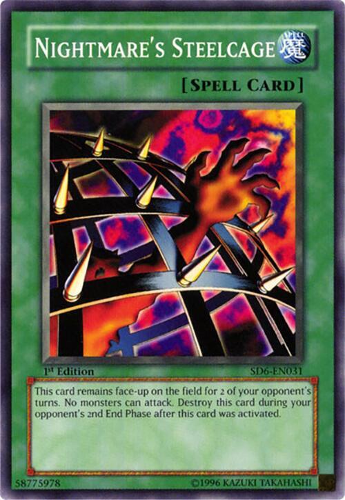 Nightmare's Steelcage SD6-EN031 card from Structure Deck: Spellcaster's Judgment