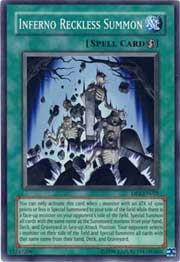 Inferno Reckless Summon DP2-EN025 card from Duelist Pack 2: Chazz Princeton