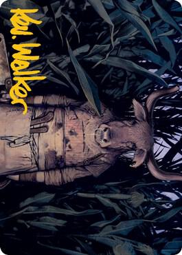 Fleshtaker Art Card (Gold-Stamped Signature) 61 card from Art Series: Innistrad: Midnight Hunt