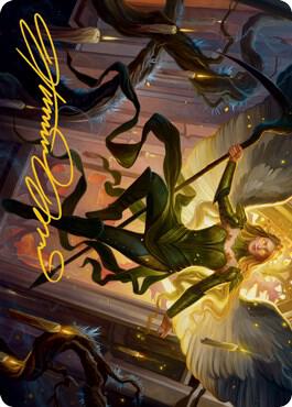 Sigarda, Champion of Light Art Card (Gold-Stamped Signature) 68 card from Art Series: Innistrad: Midnight Hunt