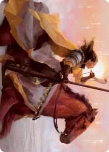 Sunrise Cavalier Art Card 69 card from Art Series: Innistrad: Midnight Hunt