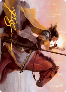 Sunrise Cavalier Art Card (Gold-Stamped Signature) 69 card from Art Series: Innistrad: Midnight Hunt