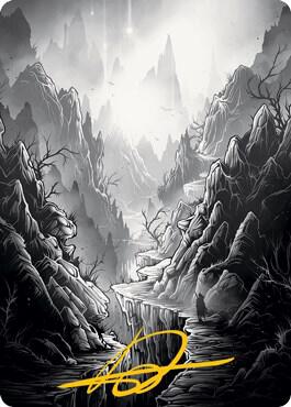 Mountain Art Card (Gold-Stamped Signature) 79 card from Art Series: Innistrad: Midnight Hunt
