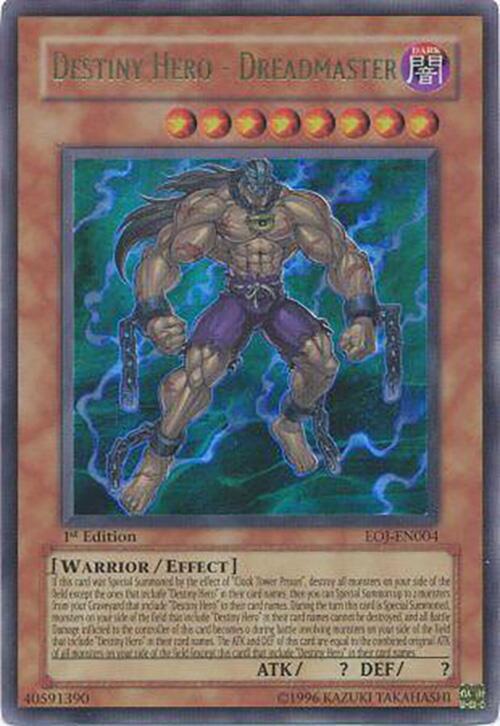 Destiny Hero - Dreadmaster EOJ-EN004 card from Enemy of Justice