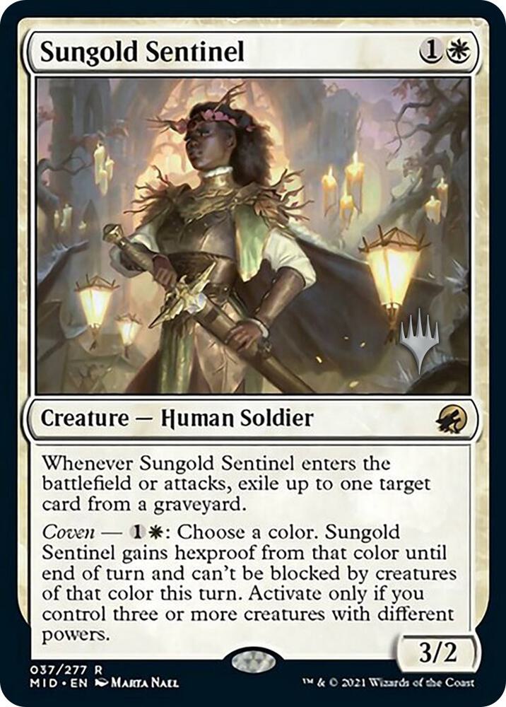 Sungold Sentinel 37 card from Promo Pack: Innistrad: Midnight Hunt