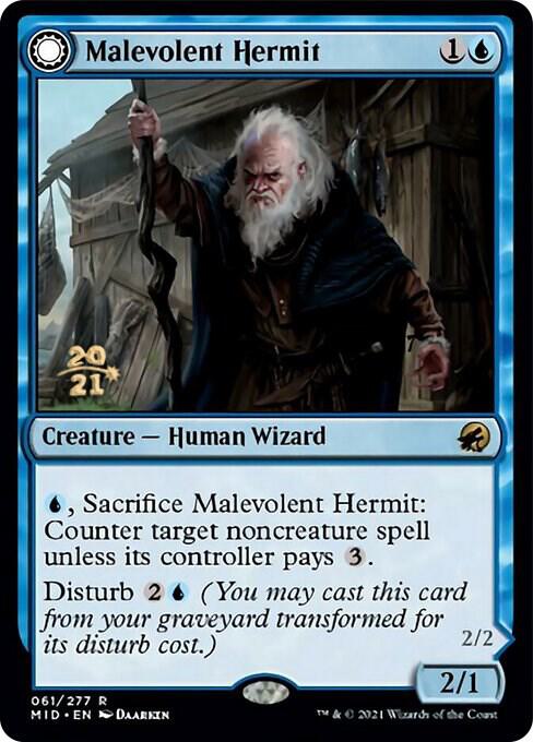 Malevolent Hermit 61 card from Prerelease Cards