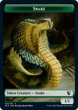 Snake // Spirit Double-Sided Token 11 // 2 card from Commander: Innistrad: Midnight Hunt