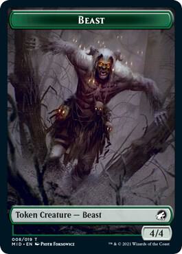 Beast // Spider Double-Sided Token 8 // 11 card from Innistrad: Midnight Hunt