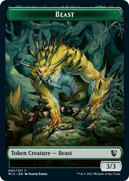 Beast // Spider Double-Sided Token 7 // 11 card from Commander: Innistrad: Midnight Hunt