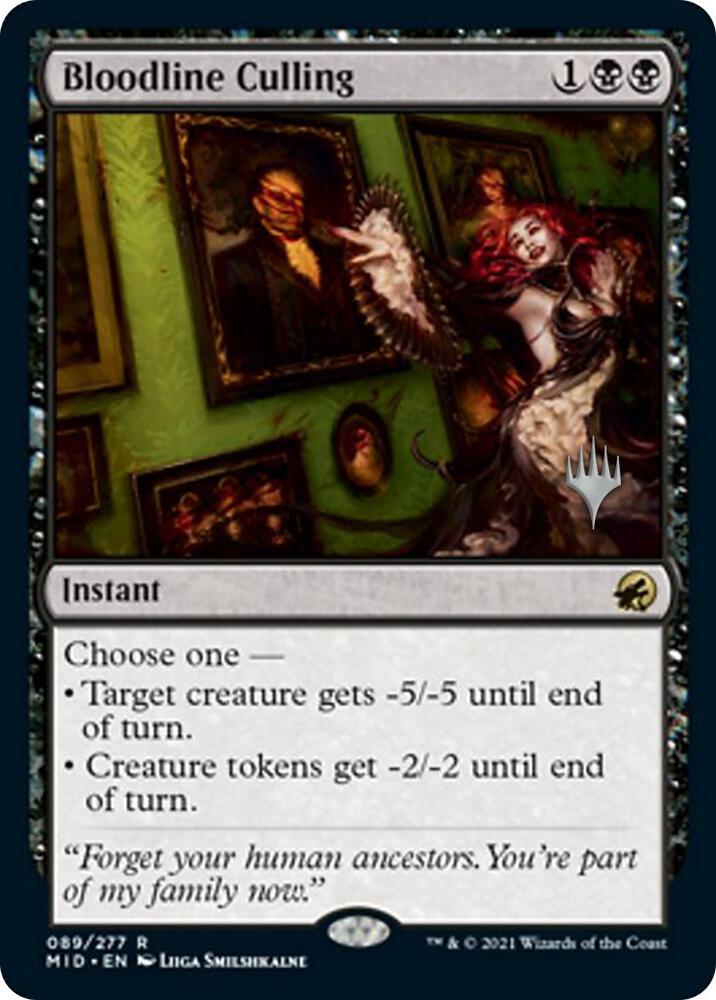 Bloodline Culling 89 card from Promo Pack: Innistrad: Midnight Hunt