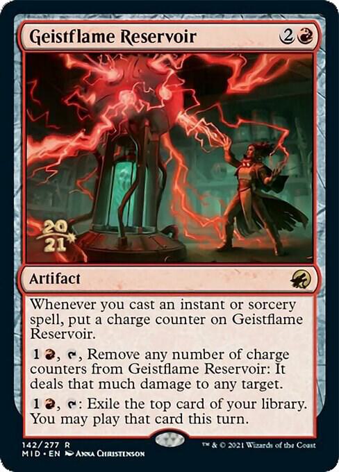Geistflame Reservoir 142 card from Prerelease Cards