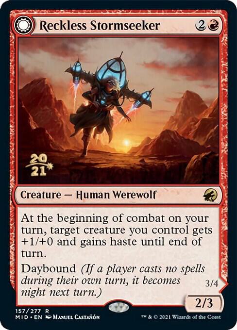 Reckless Stormseeker 157 card from Prerelease Cards