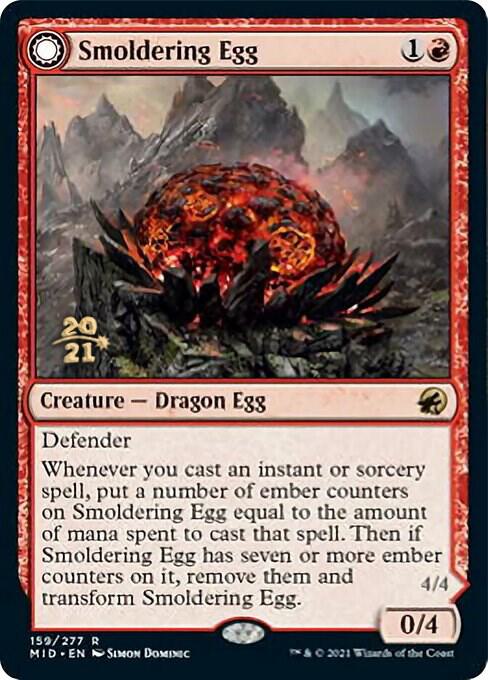 Smoldering Egg 159 card from Prerelease Cards
