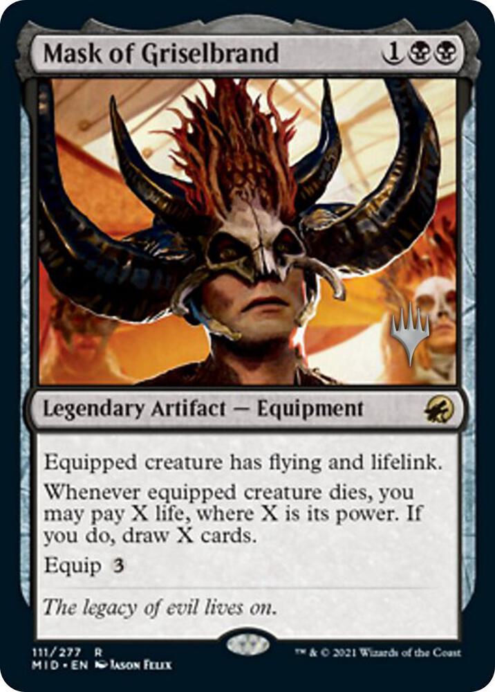 Mask of Griselbrand 111 card from Promo Pack: Innistrad: Midnight Hunt