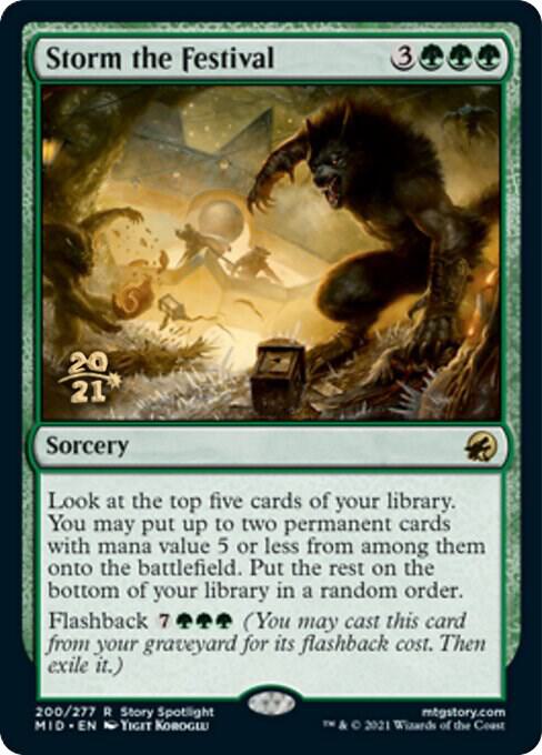 Storm the Festival 200 card from Prerelease Cards