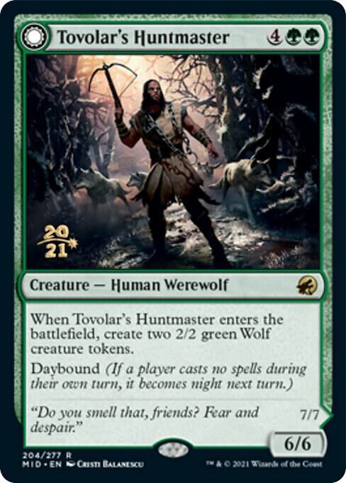 Tovolar's Huntmaster 204 card from Prerelease Cards