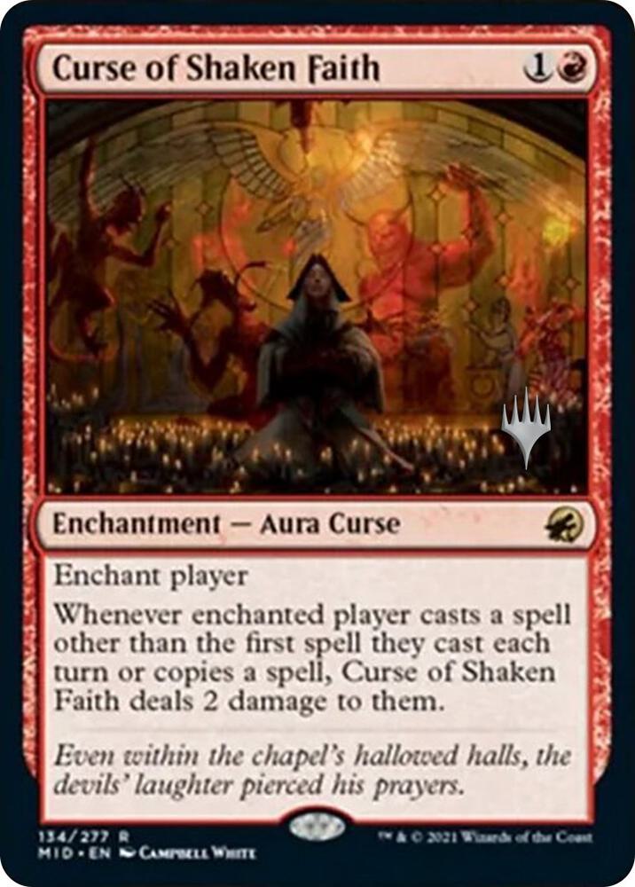 Curse of Shaken Faith 134 card from Promo Pack: Innistrad: Midnight Hunt