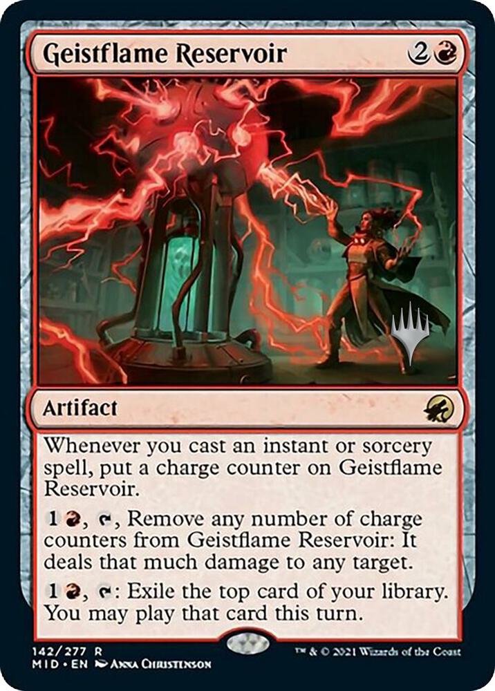 Geistflame Reservoir 142 card from Promo Pack: Innistrad: Midnight Hunt