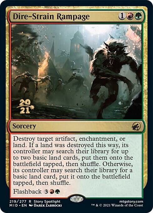 Dire-Strain Rampage 219 card from Prerelease Cards