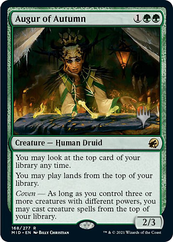 Augur of Autumn 168 card from Promo Pack: Innistrad: Midnight Hunt