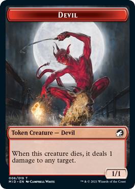 Devil Token 6 card from Innistrad: Midnight Hunt