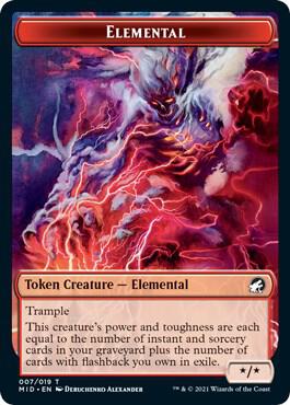 Elemental Token 7 card from Innistrad: Midnight Hunt