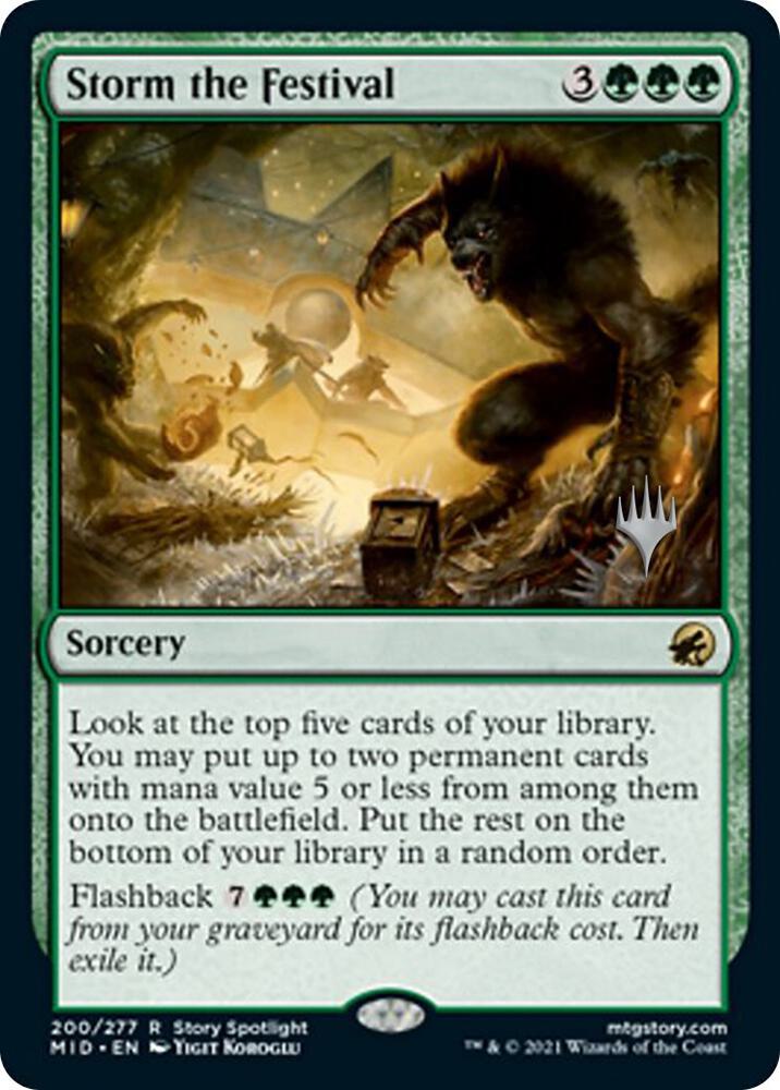 Storm the Festival 200 card from Promo Pack: Innistrad: Midnight Hunt