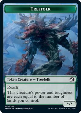 Treefolk Token 12 card from Innistrad: Midnight Hunt