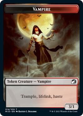Vampire Token 14 card from Innistrad: Midnight Hunt