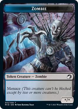Zombie Token 15 card from Innistrad: Midnight Hunt