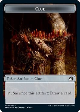 Clue Token 16 card from Innistrad: Midnight Hunt