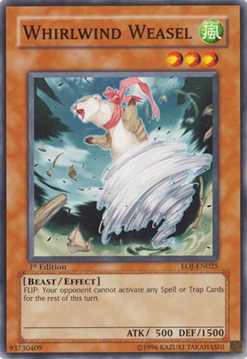 Whirlwind Weasel EOJ-EN025 card from Enemy of Justice