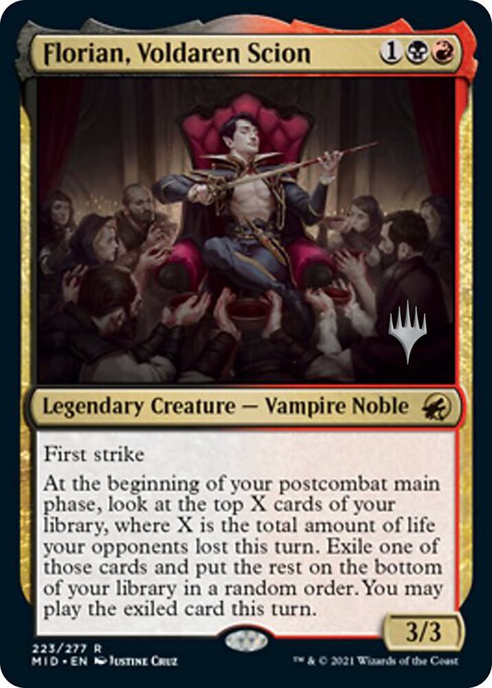 Florian, Voldaren Scion 223 card from Promo Pack: Innistrad: Midnight Hunt