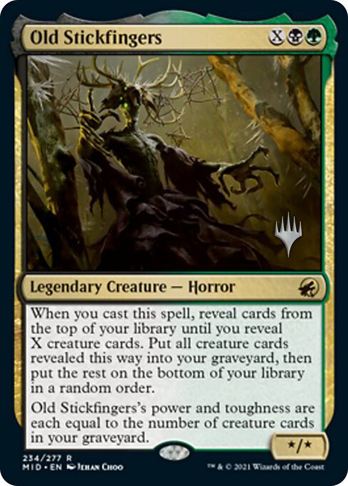 Old Stickfingers 234 card from Promo Pack: Innistrad: Midnight Hunt
