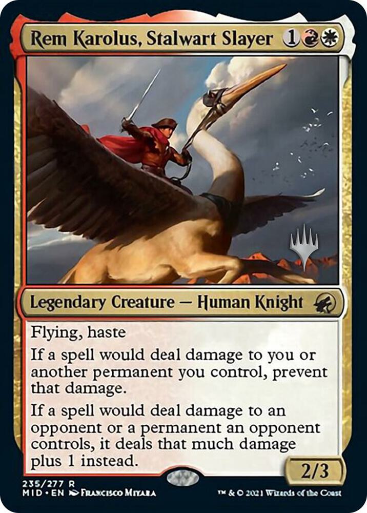 Rem Karolus, Stalwart Slayer 235 card from Promo Pack: Innistrad: Midnight Hunt