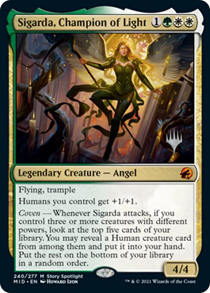 Sigarda, Champion of Light 240 card from Promo Pack: Innistrad: Midnight Hunt