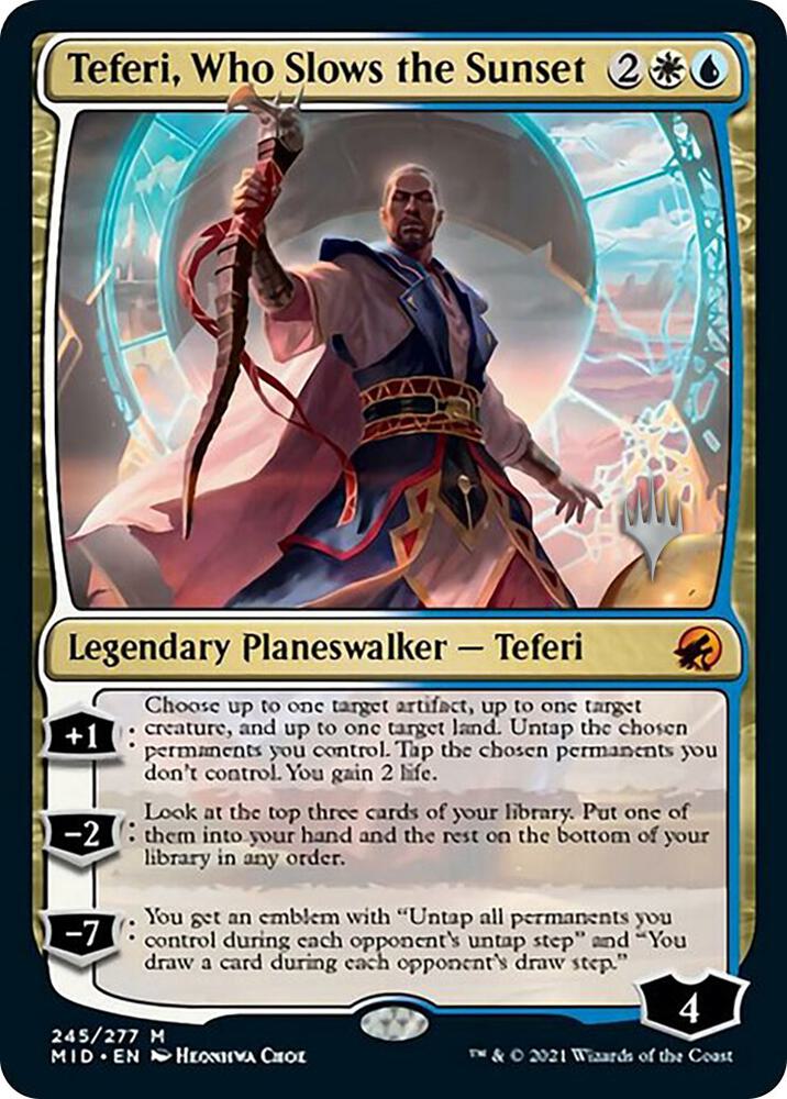 Teferi, Who Slows the Sunset 245 card from Promo Pack: Innistrad: Midnight Hunt