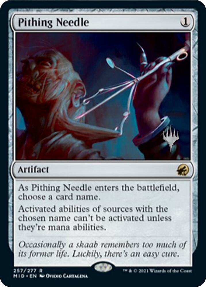 Pithing Needle 257 card from Promo Pack: Innistrad: Midnight Hunt