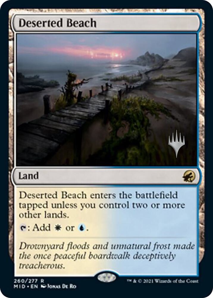 Deserted Beach 260 card from Promo Pack: Innistrad: Midnight Hunt