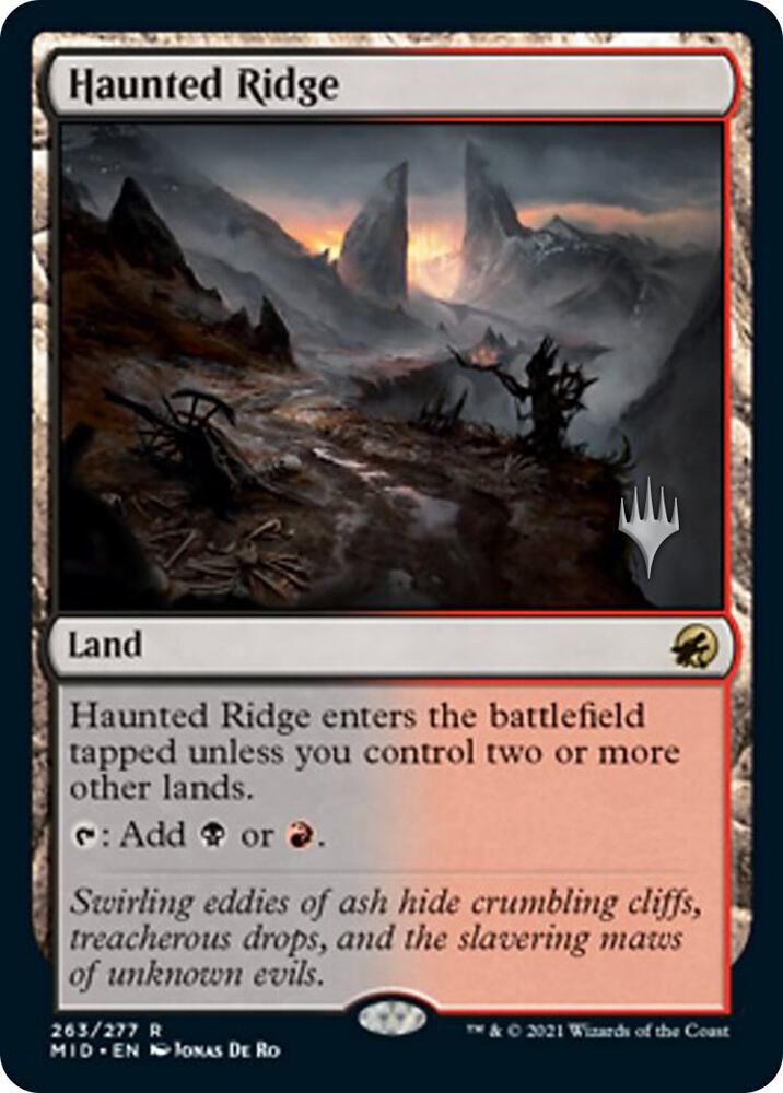Haunted Ridge 263 card from Promo Pack: Innistrad: Midnight Hunt