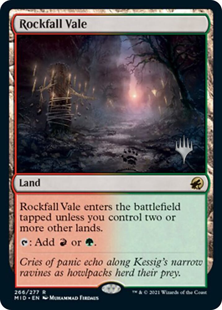 Rockfall Vale 266 card from Promo Pack: Innistrad: Midnight Hunt