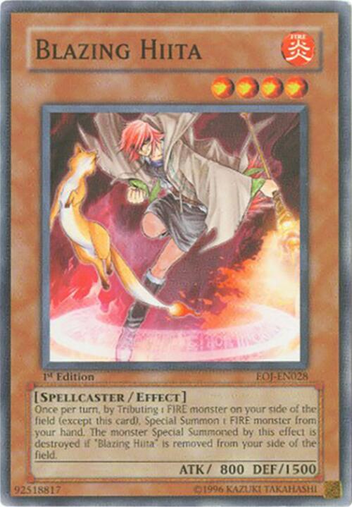 Blazing Hiita EOJ-EN028 card from Enemy of Justice