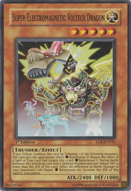 Super-Electromagnetic Voltech Dragon EOJ-EN031 card from Enemy of Justice