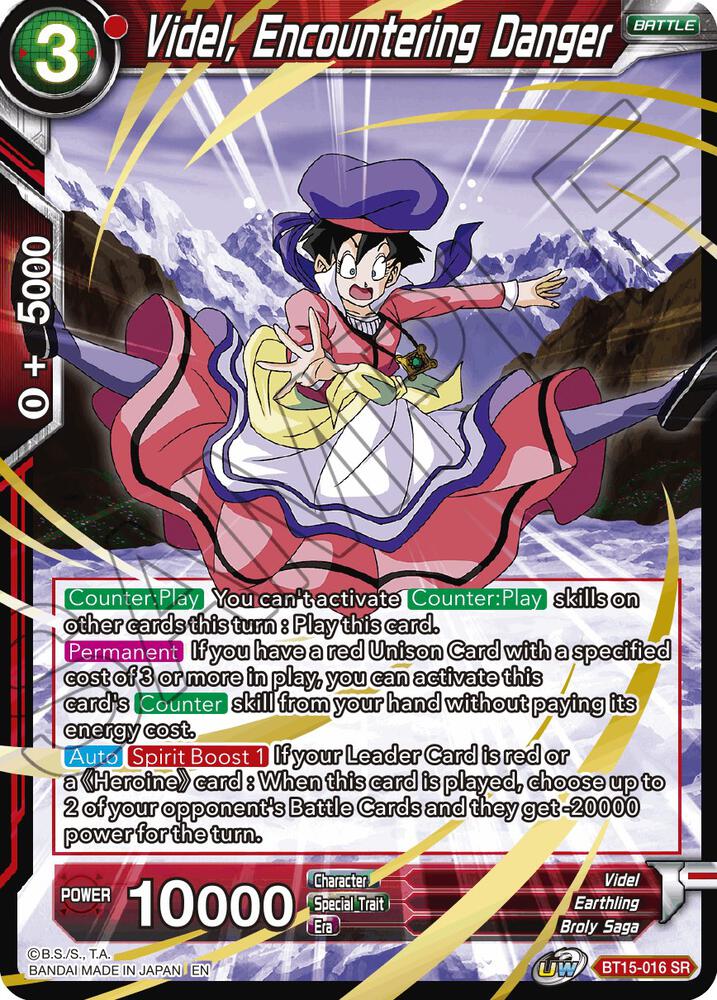 Videl, Encountering Danger BT15-016 card from Saiyan Showdown