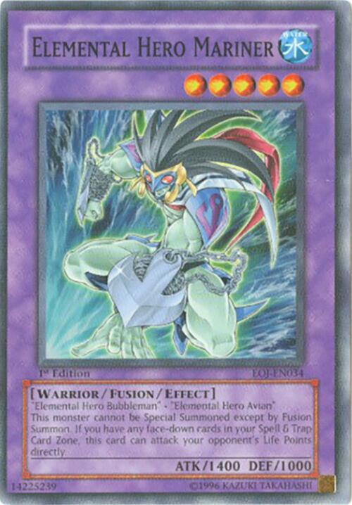 Elemental Hero Mariner EOJ-EN034 card from Enemy of Justice