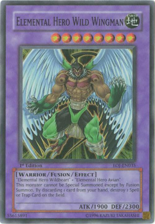 Elemental Hero Wild Wingman EOJ-EN035 card from Enemy of Justice