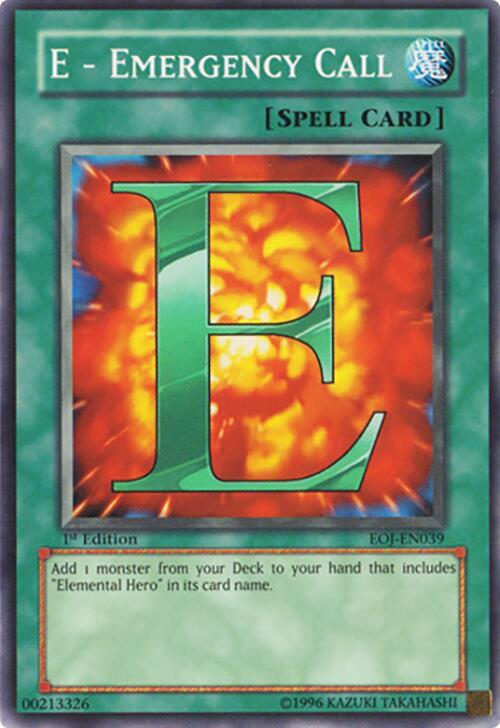 E - Emergency Call EOJ-EN039 card from Enemy of Justice